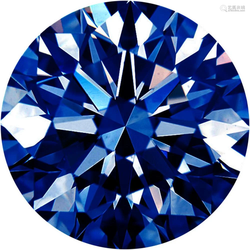 Extra Fine Rich Royal Blue African *ROUND CUT* VVS2-VS1 Grad...