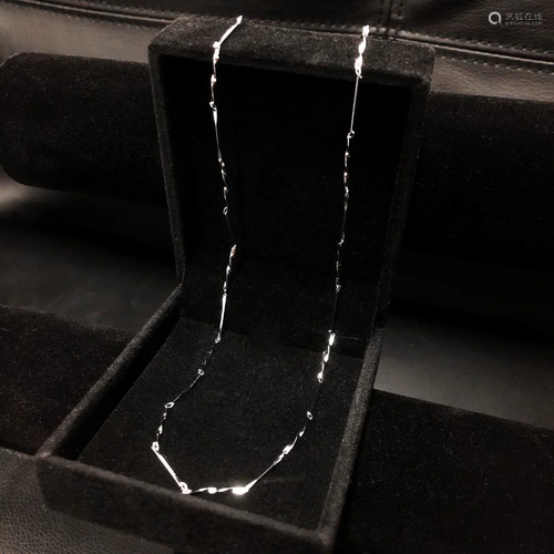 Elegant Twist Link Sterling Silver 925 Necklace