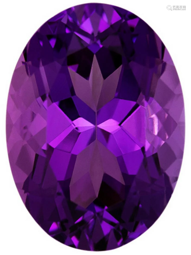 Natural Oval Cut Fine Brazilian Rich Royal Purple Amethyst