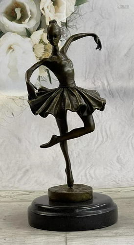 ORIGINAL BRONZE STATUE FREE AS BIRD BALLERINA DANCER ART DEC...