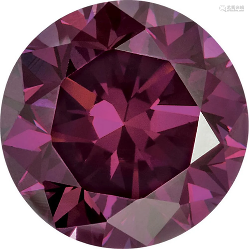 Natural African Rich Purple Diamond - Round Cut - VS2-SI1 - ...