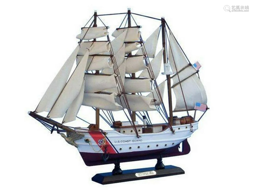 Wooden United States Coast Guard USCG Eagle Model Ship 15&qu...