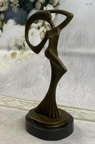 Modern Abstract Female Bronze Statue