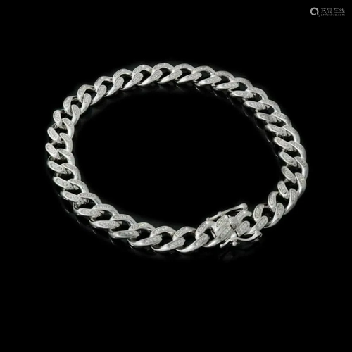 Men's & Ladies 8.5" 2.5ct Miami Cuban Link Bra...