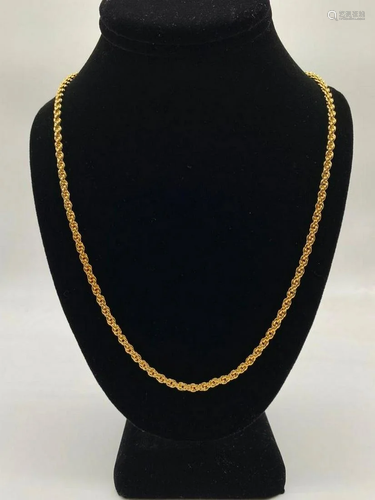 Glorious 18KTEP Yellow Gold Wheat Chain