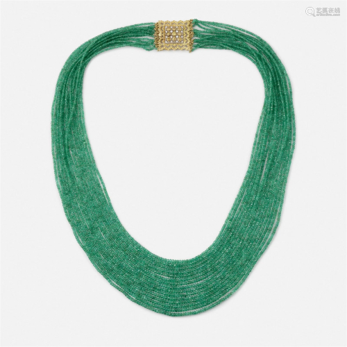 Buccellati, Emerald bead necklace