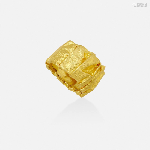 Yasuki Hiramatsu, 'Crinkled' gold ring