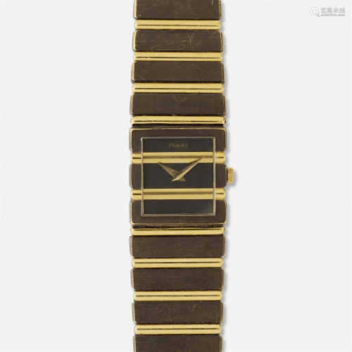 Piaget, 'Polo' gold and blackened gold wristwatch