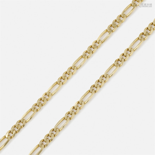 Italian, Gold chain necklace