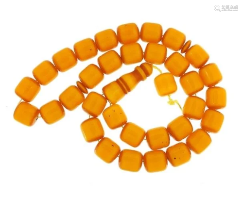 ISLAMIC AMBER COLORED PRAYER NECKLACE