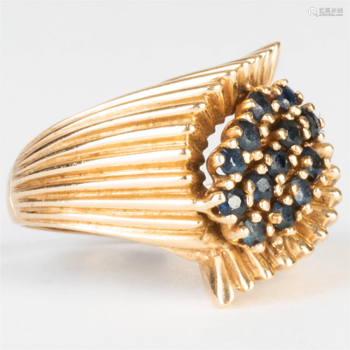 14k Gold and Sapphire Ring