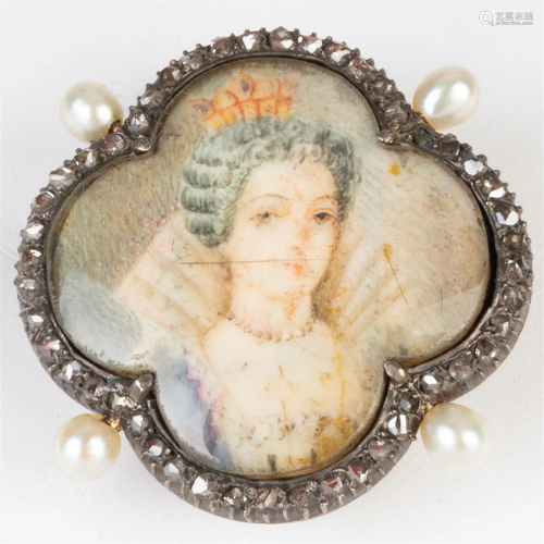 Victorian Style Portrait Brooch