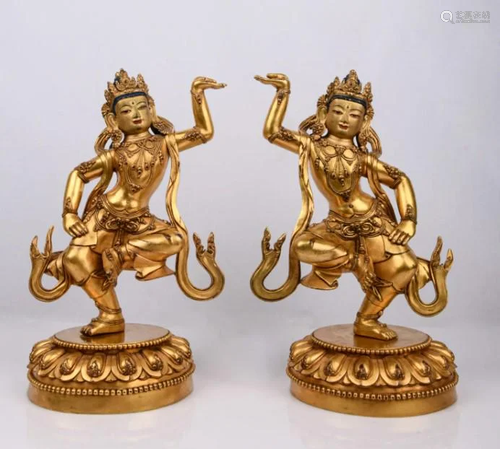 PAIR BRONZES