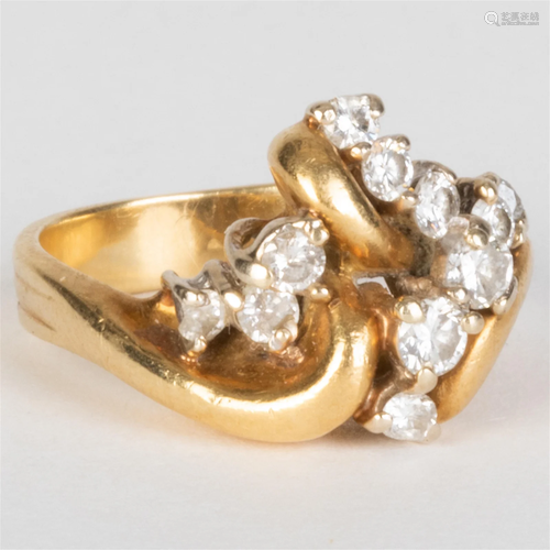 14k Gold and Diamond Ring