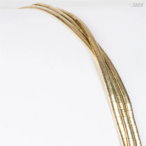 Brev 14k Gold Three Strand Gold Bracelet