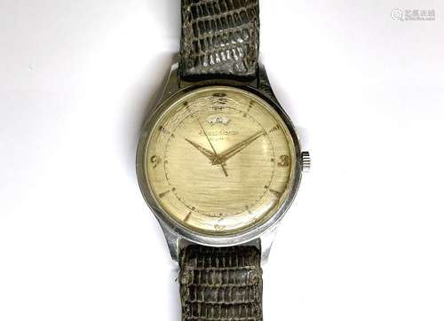 JAEGER LECOULTRE. Montre bracelet d'homme en acier, le c...