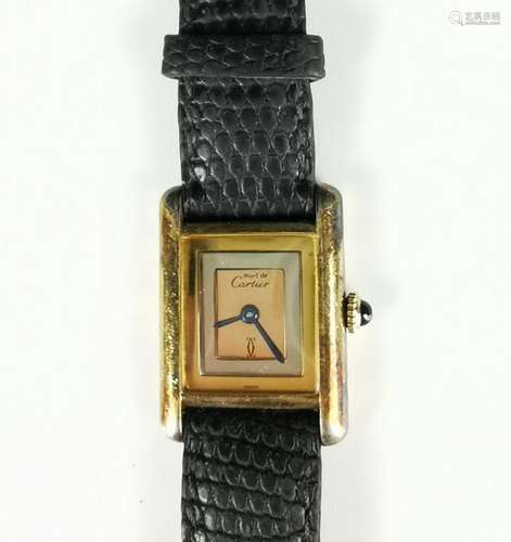 CARTIER, Must. Montre bracelet de dame, modèle "Tank&qu...