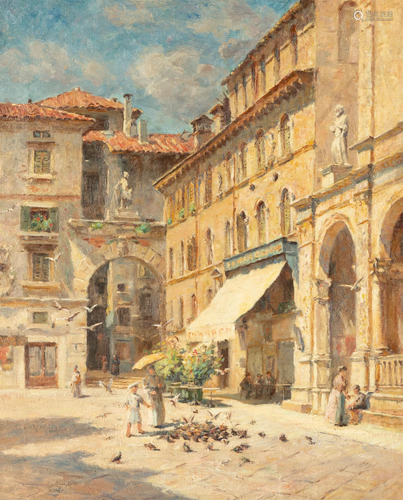 Colin Campbell Cooper (American, 1856-1937) The Piazza at Ve...