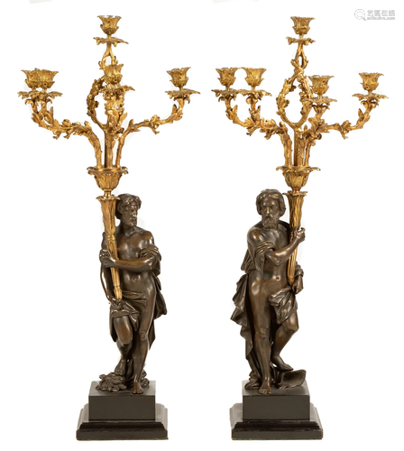 Pair of Figural Candelabras