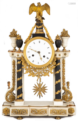 French Portico Mantel Clock