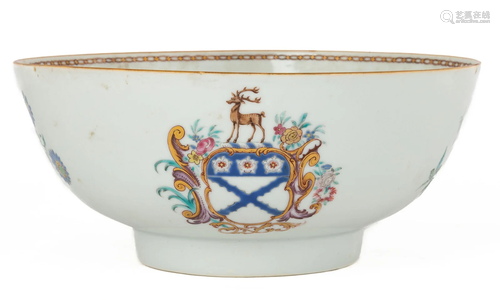 18th Century Chinese Export Porcelain Armorial Bowl