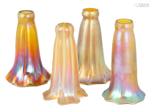 (4) Art Glass Shades