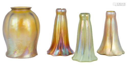 (4) Art Glass Shades