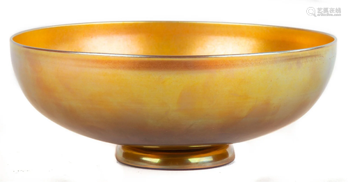 Steuben Aurene Footed Bowl