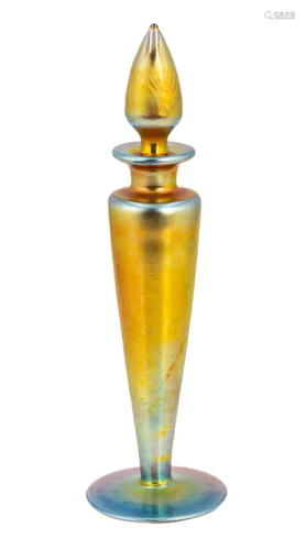 Steuben Gold Aurene Perfume Bottle