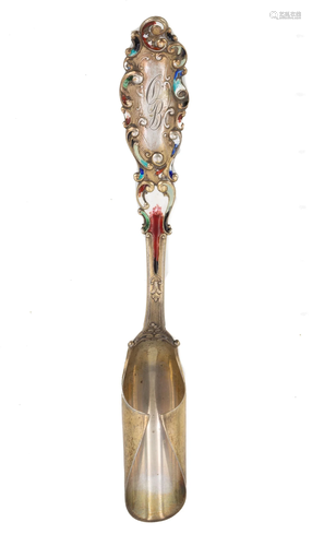 Gorham Enameled Sterling Cheese Scoop