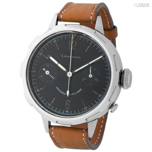 LEONIDAS. ATTRACTIVE AND OVERSIZED, SINGLE BUTTON PILOT, CHR...