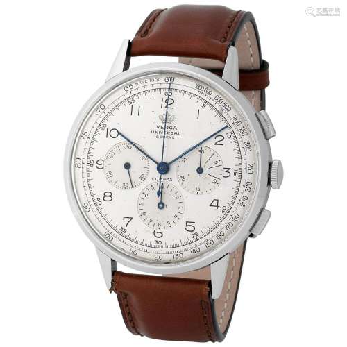UNIVERSAL GENÈVE. OVERSIZE AND ATTRACTIVE, COMPAX, WRISTWATC...