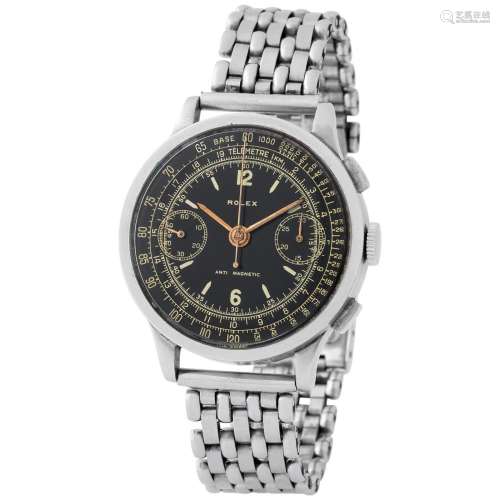 ROLEX. EXTREMELY WELL PRESERVED AND FINE, CHRONOGRAPH WRISTW...