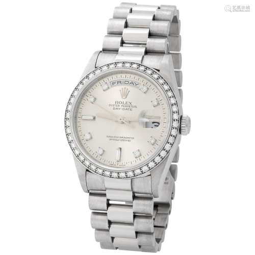 ROLEX. CHARISMATIC AND COLORFUL, DAY-DATE, AUTOMATIC WRISTWA...