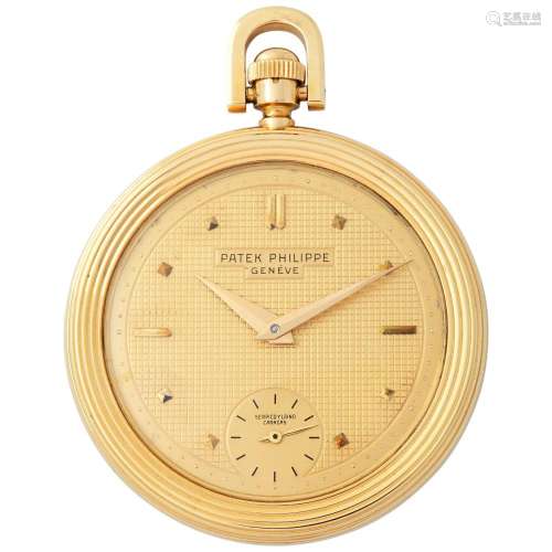 PATEK PHILIPPE. PRECIOUS AND REFINED, OPEN-FACED POCKET WATC...