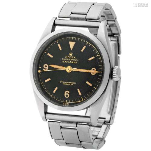 ROLEX. EXTREMELY WELL PRESERVED AND VERY RARE, EXPLORER, AUT...