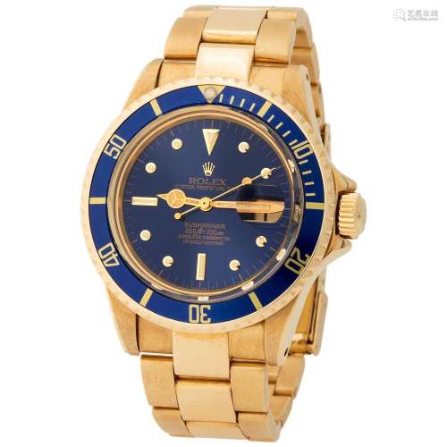 ROLEX. RARE AND PRECIOUS, SUBMARINER, AUTOMATIC WRISTWATCH I...