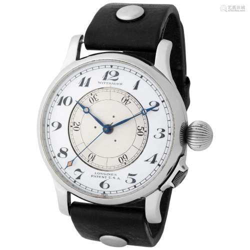 LONGINES. UNUSUAL OVERSIZED AND HISTORICALLY IMPORTANT, WITT...