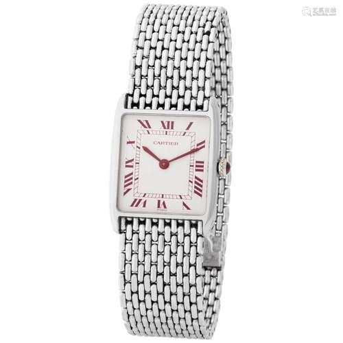 CARTIER. VERY RARE AND CHARMING, TANK ARRONDIE, WRISTWATCH I...