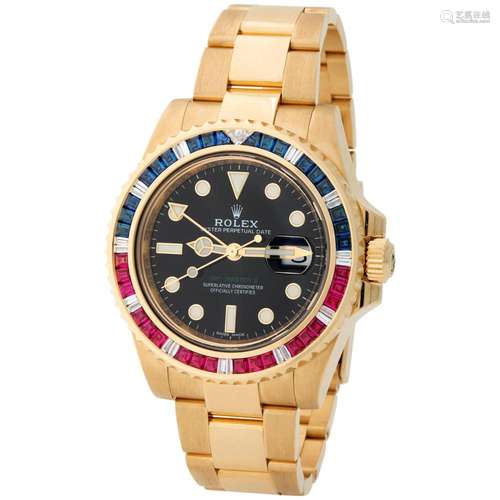 ROLEX. EXTREMELY WELL PRESERVED AND STRIKING, GMT MASTER II ...