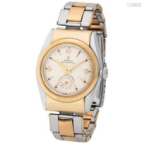 ROLEX. FINE AND HISTORIC, BUBBLEBACK, WATER-RESISTANT AUTOMA...