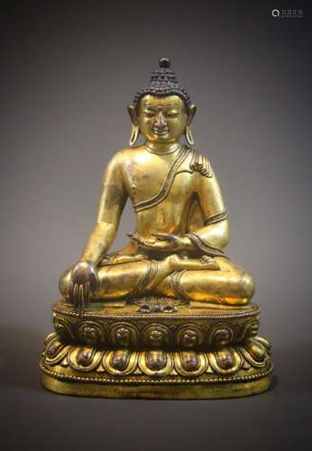 An 18th century Buddha statue in China