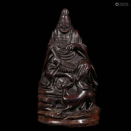 A Chinese Carved Bamboo Figure Qing Dyn.