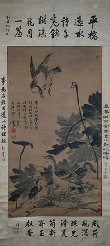 A Chinese Scroll Painting By Ba Dashanren