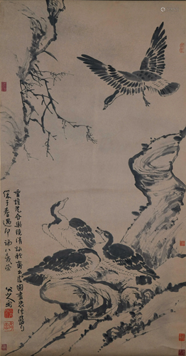 A Chinese Scroll Painting By Ba Dashanren