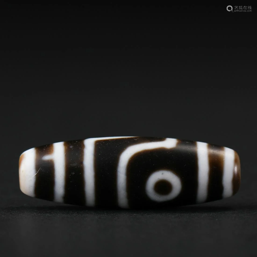 A Tibetan Dzi Bead