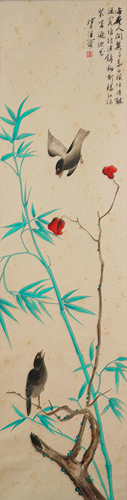 A Chinese Scroll Painting By Wang Rong