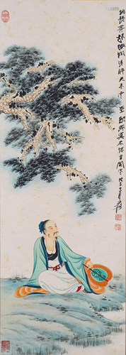 A Chinese Scroll Painting By Zhang Daqian