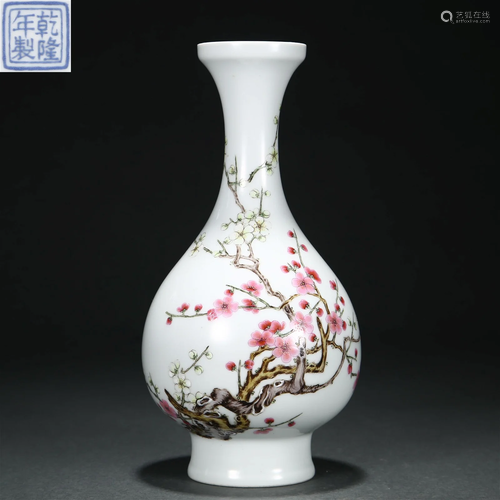 A Chinese Famille Rose Bloom Vase Qing Dyn.