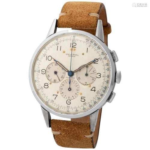 UNIVERSAL. ATTRACTIVE AND OVER SIZE, COMPAX, CHRONOGRAPH WRI...